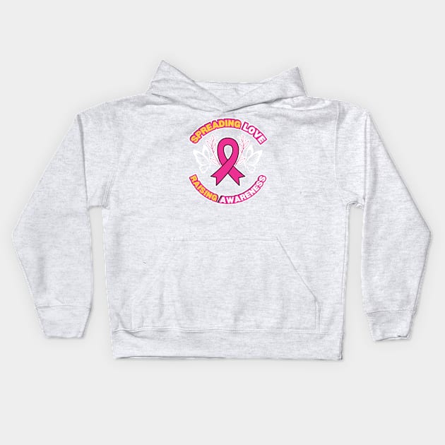 Spreading Love, Raising Awareness Kids Hoodie by twitaadesign